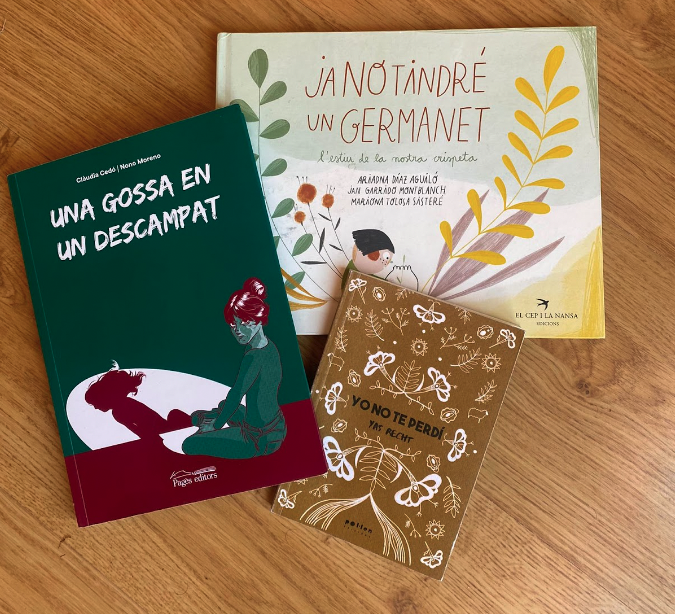 Tres llibres per acompanyar el dol perinatal: “Una gossa en un descampat”, de <a href="/laclaudiacedo/">Clàudia Cedó Castillo</a> i Nono Moreno; “Ja no tindré un germanet”, d'Ariadna Díaz <a href="/elcepilanansa/">El Cep i la Nansa edicions</a> , i “Yo no te perdí”, de @cabezadenido_ de <a href="/pol_lenedicions/">pol·len edicions</a> #dolgestacional <a href="/Monicahoms_/">Mònica Homs Garrido</a>
ccma.cat/catradio/alaca…