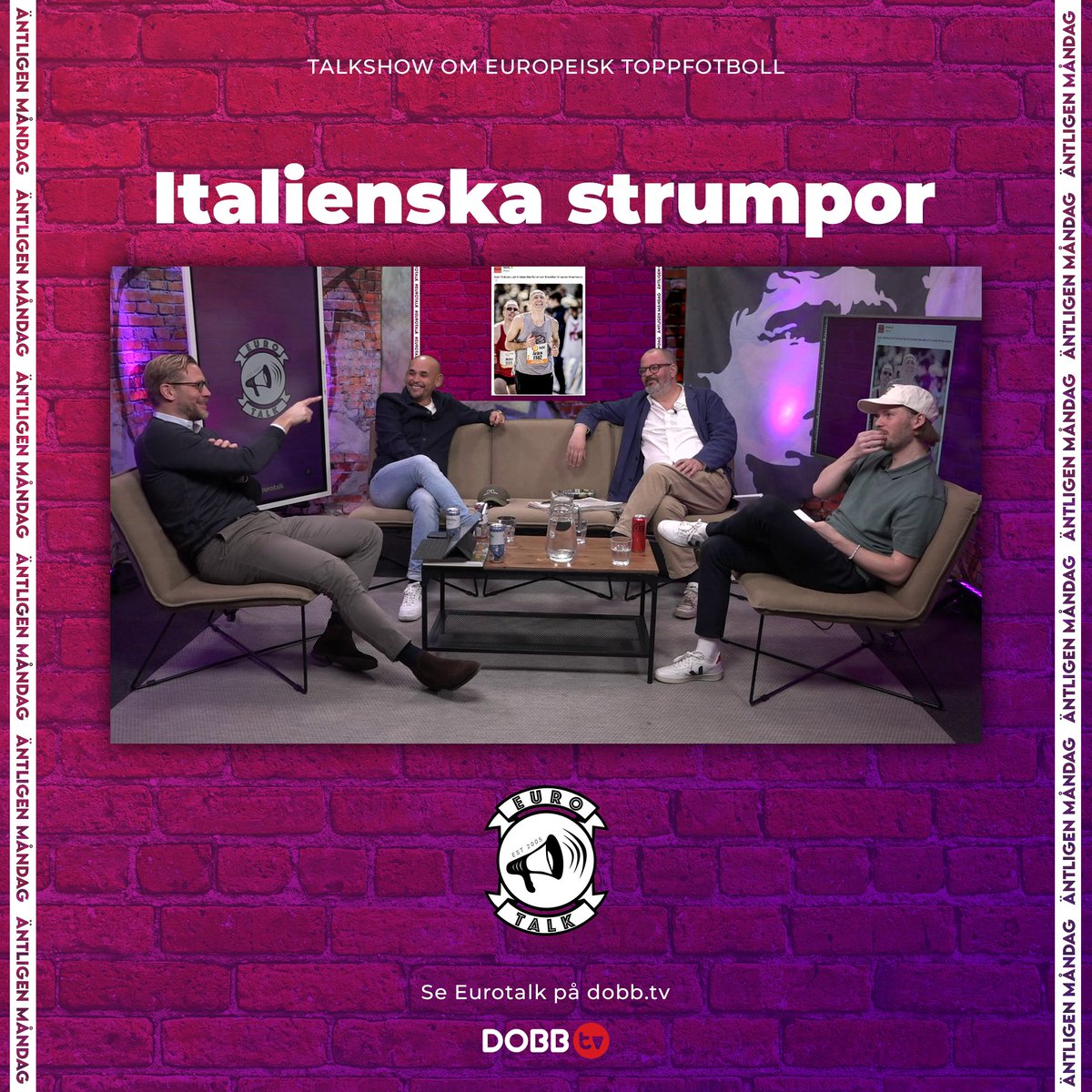 Veckans Eurotalk ute nu på <a href="/DobbTv/">Dobb.TV</a> 🏴󠁧󠁢󠁥󠁮󠁧󠁿🇮🇹🇪🇸

Unai Emerys revansch i Premier League, poängspelaren John Stones, Immobiles änglavakt, fredspipan i Neapel, Inzaghis ultimatum, spansk syskonkärlek, ångestmötet i Valencia, innovativa sittplatser, och Barcelonas lunk mot ligatiteln.