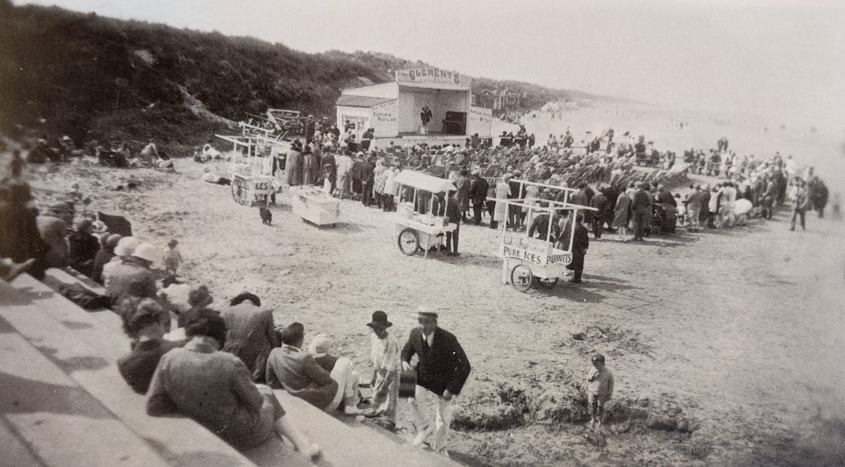 Beach entertainment has long been a part of #Mablethorpe's history. In this photo you can see a temporary stage on the beach. The Clement's brothers who put on this show also owned the theatre in #Skegness which became Tower Cinema.