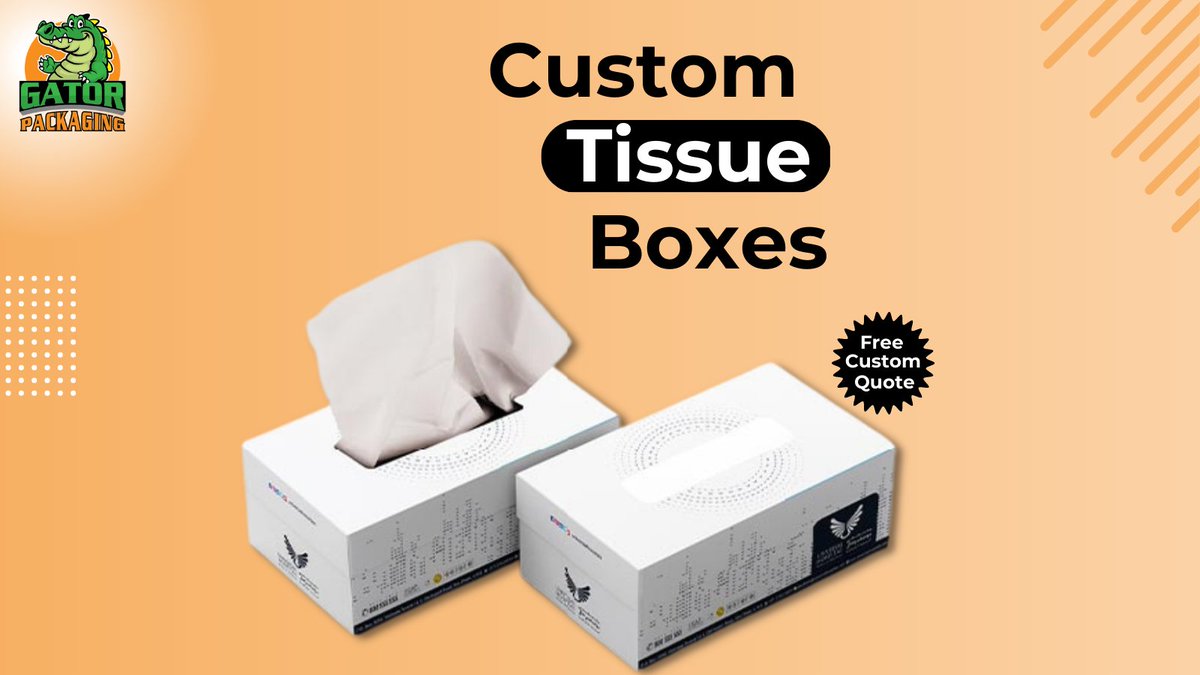 GatorPackaging's tweet image. Gator Packaging Caption 

"Custom tissue boxes offer a practical and stylish way to showcase your brand and provide a useful product to your customers." 
.
𝐎𝐫𝐝𝐞𝐫 𝐍𝐨𝐰: bit.ly/3KFKxS1
.
#gatorpackaging #customtissueboxes #branding #practicalproduct #packaging
