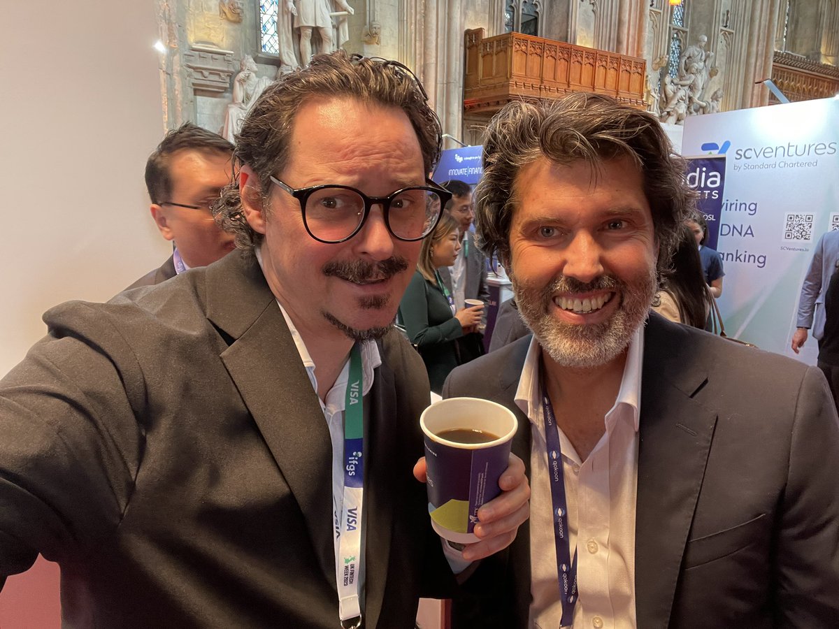 FINTECHCircle's tweet photo. Always good to meet @fintechcircle members in the wild.
Alfonso of @QoKoon networking at #IFGS2023
What a great 2 day Fintech Conference
#Fintechforgood #EBIDA #DataAnalytics https://t.co/euodB7ZDms