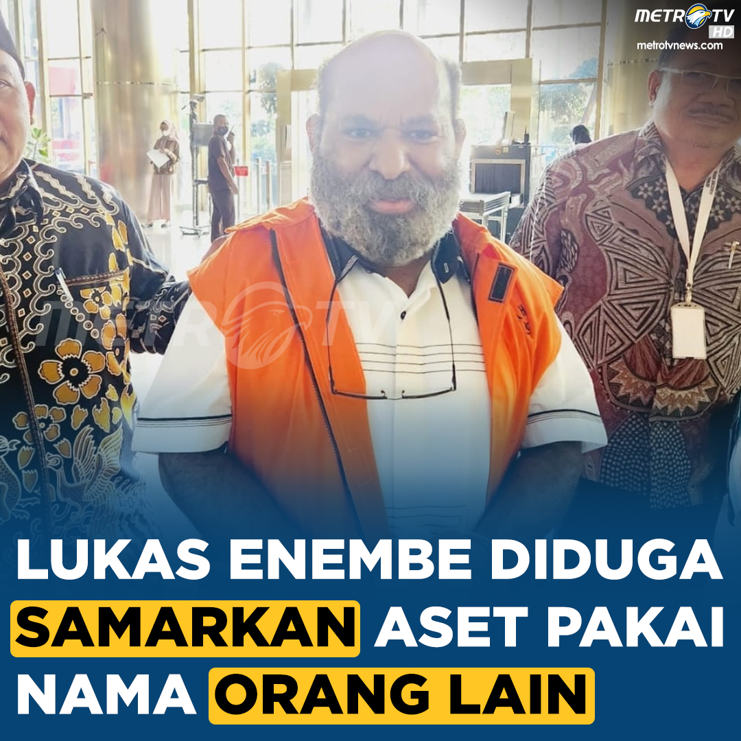Metro_TV's tweet photo. .@KPK_RI menduga Gubernur nonaktif Papua #LukasEnembe menyamarkan asetnya menggunakan nama orang lain. Informasi itu diulik dengan memeriksa lima saksi pada Jumat, (14/4). https://t.co/4r5T87wA22