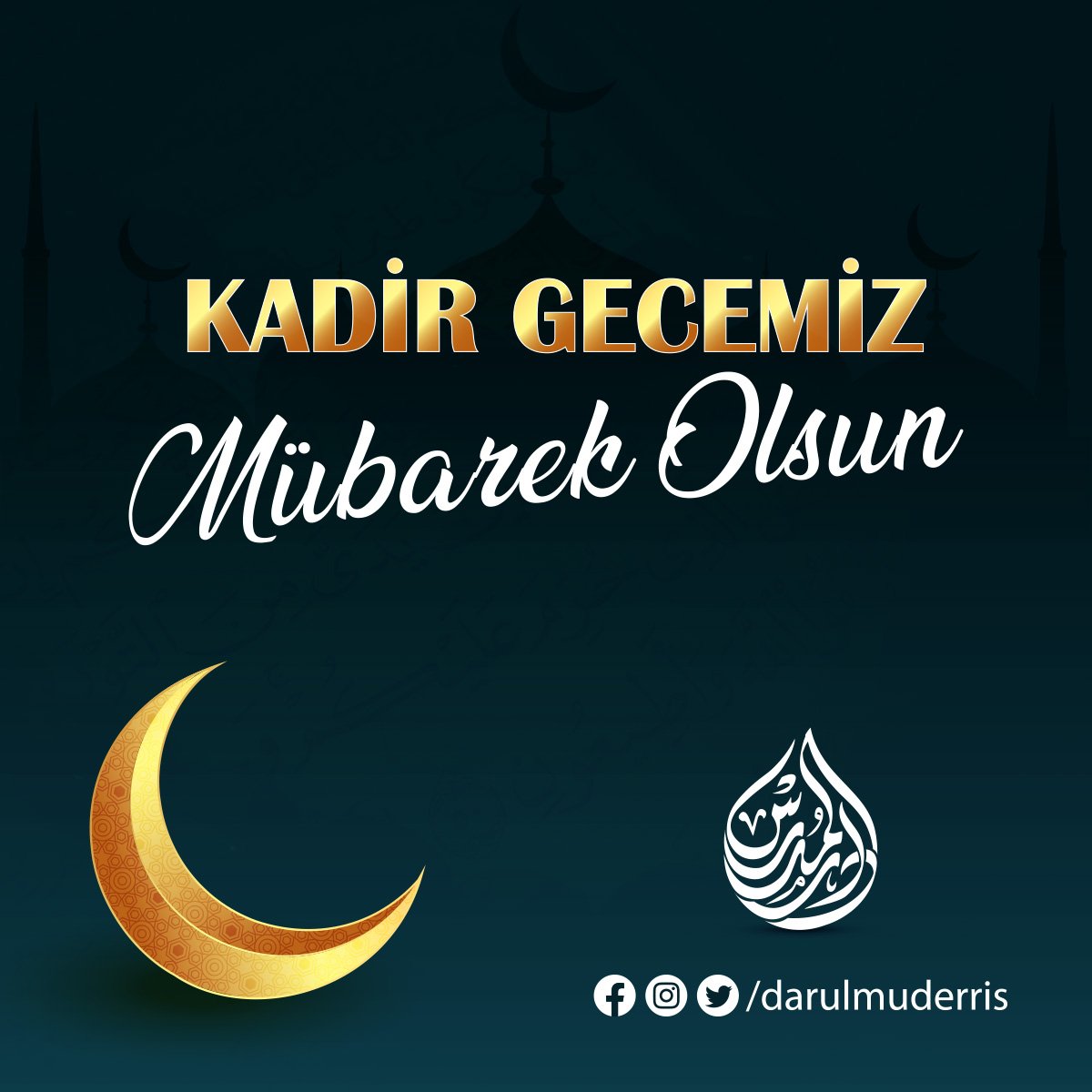 İslam âleminin Kadir Gecesini tebrik eder hayırlara vesile olmasını dileriz.

#KadirGecesi