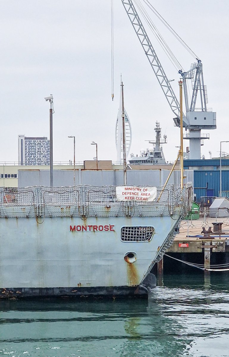 AWenham1's tweet photo. Montrose decommissioned this morning... @HMSMontrose @HMNBPortsmouth @RoyalNavy @NavyLookout @WarshipCam @WarshipsIFR @warshipworld #HMSMontrose #Type23frigate https://t.co/VBihiFX0yN