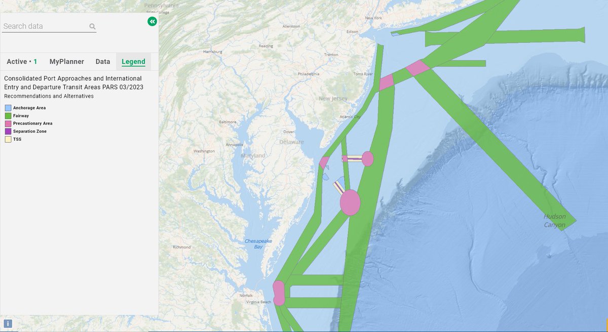 The #CoastGuard is seeking comment through 6/8 on its CPAPARS, which summarizes the findings of four regional port access route studies conducted from 2019-22. Learn more and view a map of its recommended routing measures on the Portal at portal.midatlanticocean.org/news/coast-gua….

#mondaymapday