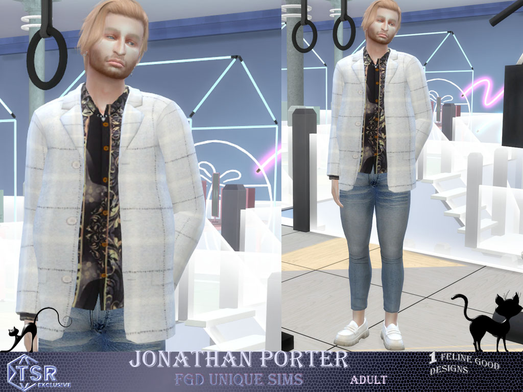 Say Hello to Jonathan and invite him into your Sims4game download him from my TSR page: 
thesimsresource.com/downloads/1643…
 more Sims + Lots exclusive on TSR #TheSims4 #ShowUsYourSims #TS4 #S4BO #tsr #TheSimsResource #sims4cc #sim4community #men #Diversity