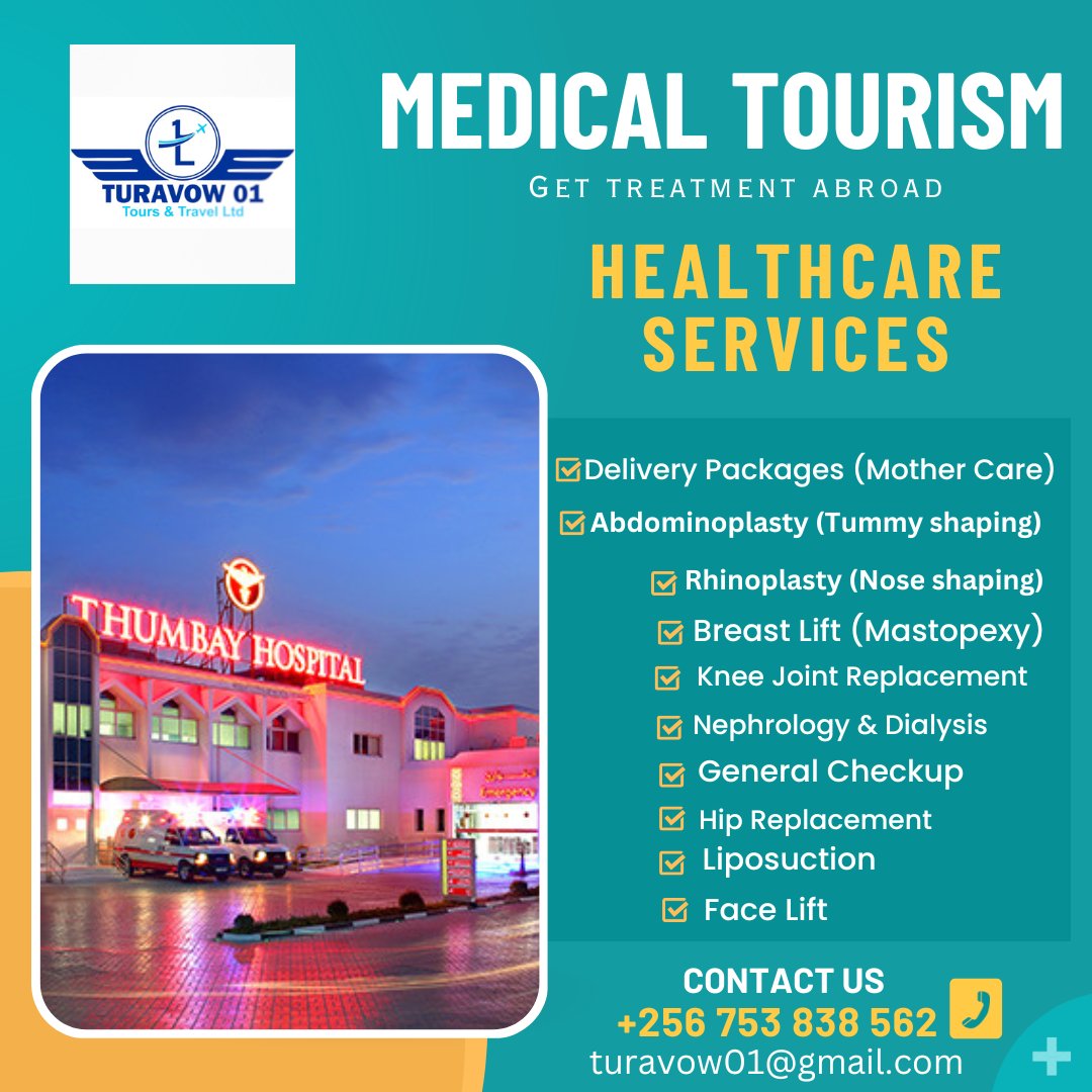 Don't be a victim of a poor health system!
Travel to Dubai & India for treatment.
#medicaltourism
#thumbayhospital
#turavow.com