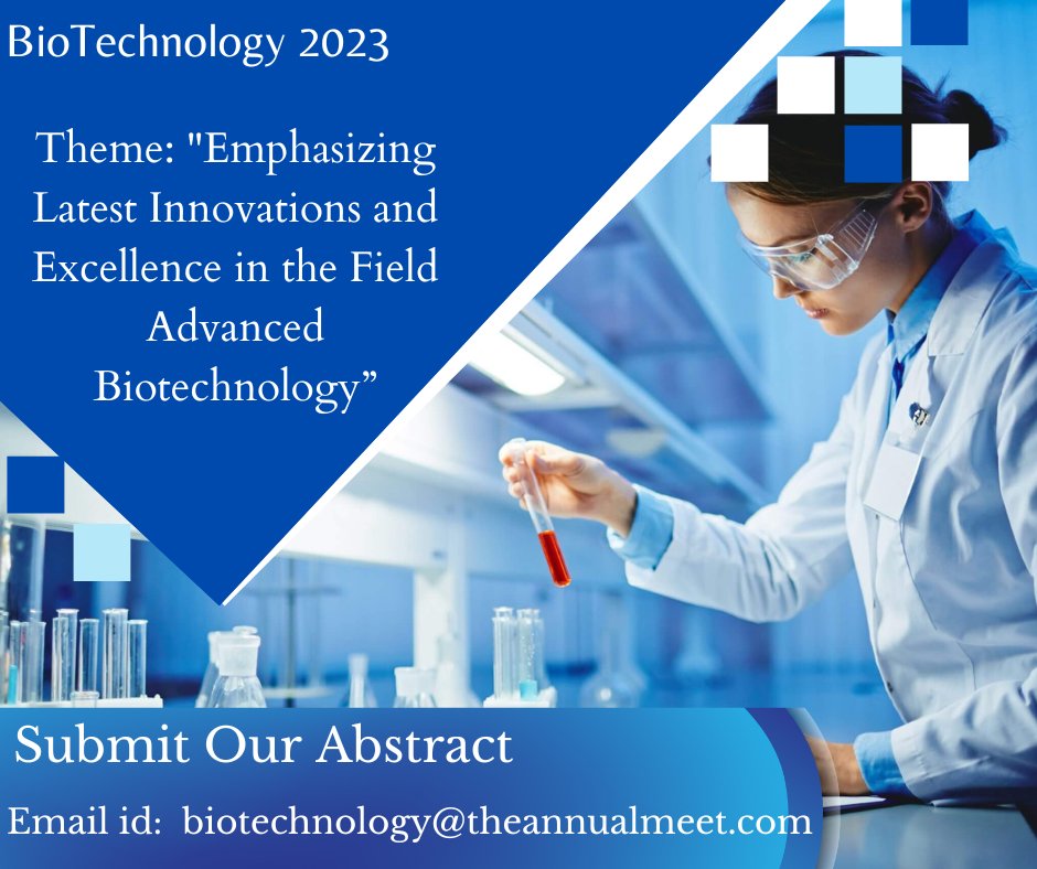 The Biotechnology conference is the perfect opportunity to network with peers and learn about the latest biotech advancements. Don't miss out! "40th International Conference on Advanced Biotechnology"
July 26-27, 2023 Manitoba, Canada.
Contact Us:biotechnology@theannualmeet.com