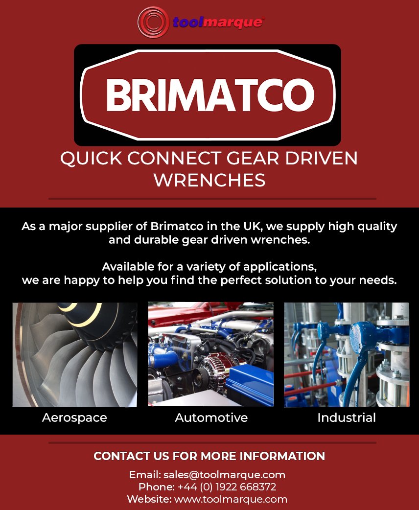 toolmarque's tweet image. #Brimatco is designed to save you time and effort by providing a smooth, easy-to-use mechanism that quickly tightens or loosens bolts with precision and accuracy. Try them out today and experience the difference for yourself!
Website: toolmarque.com
#Wrench #QuickConnect