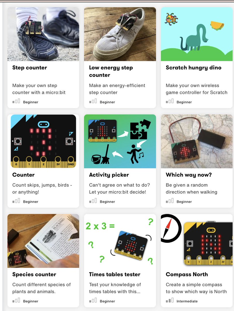 💡PROJECT IDEAS💡
Variables are used by computers to store information that may change. Try out these micro:bit projects that use variables including:
👣step counters
⏲️timers
🌡️thermometers
🐱an electronic pet 
👉and much more! 
microbit.org/projects/make-…
#microbit #coding #edtech