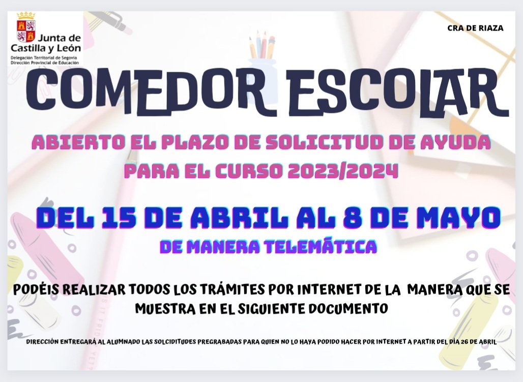 Mas información en nuestra página web craderiaza.centros.educa.jcyl.es