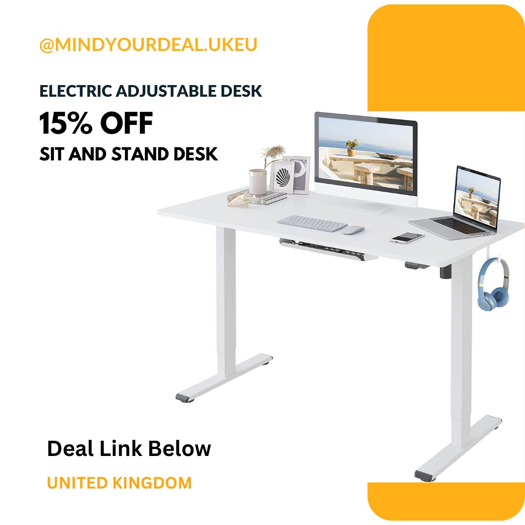SurfingIndex's tweet photo. £169 (15% off) on Electric Height Adjustable Standing Desk
Deal (affiliate)- https://t.co/6icu1gM5dL
#deal #sale #discount #offer #uk #london #standingdesk #workingdesk #electricdesk #pcsetup #pc #desktop #adjustabledesk #gaming https://t.co/XlMlmhTyQv