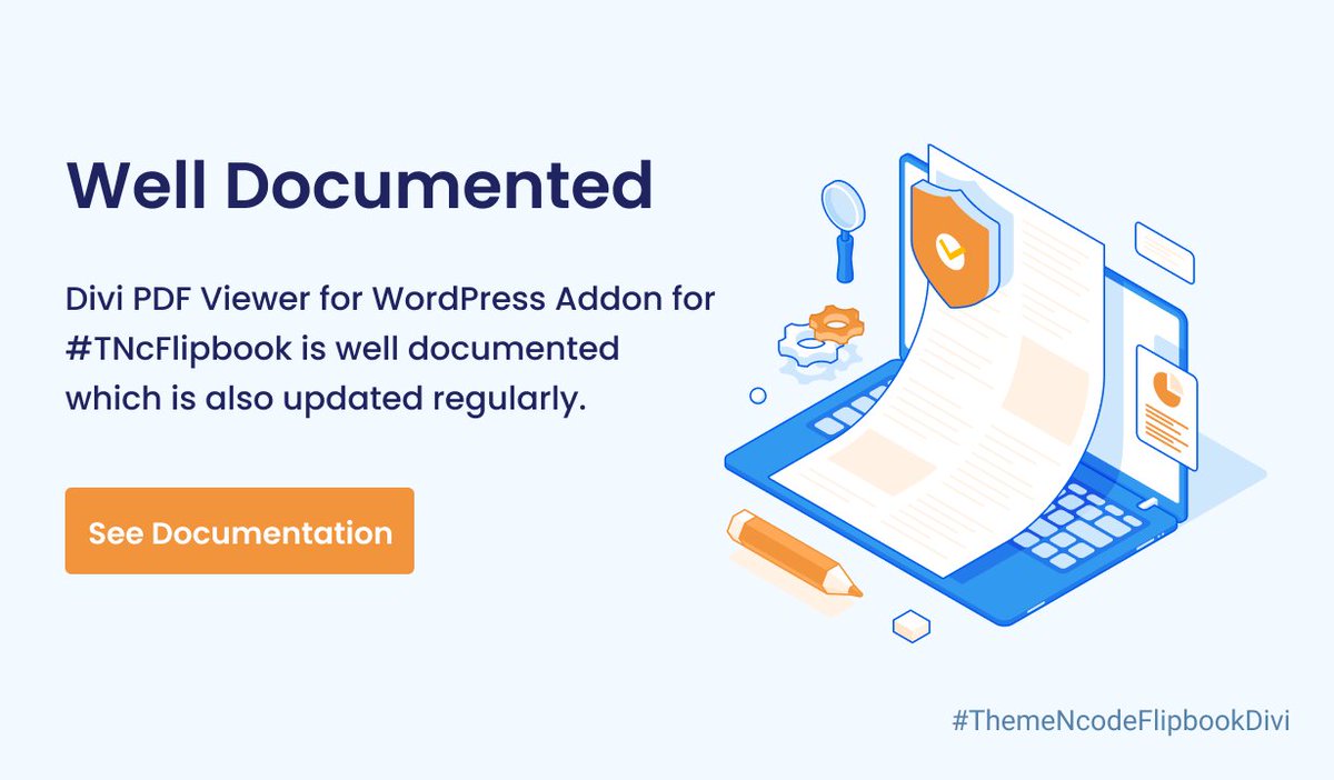 ThemeNcode's tweet photo. TNcFlipbook: Divi PDF Viewer for WordPress (TNC FlipBook) Addon is well documented which is also updated regularly.

Check full Documentation: 
https://t.co/uNkHRNgKhs

#TNcFlipbookDivi #Divi #Diviaddon #DiviBuilder #SaturdayMorning #SaturdayVibes #Satu… https://t.co/l7hznn9Yue