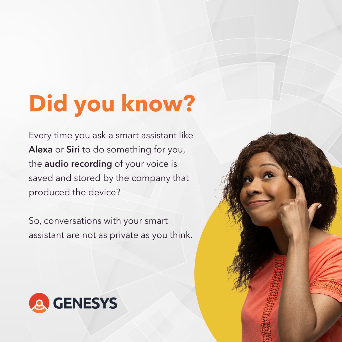 genesystechhub's tweet photo. Have you ever wondered if your smart assistant is constantly listening? Well, the answer might surprise you. 😎 https://t.co/4mD4YgOhKL