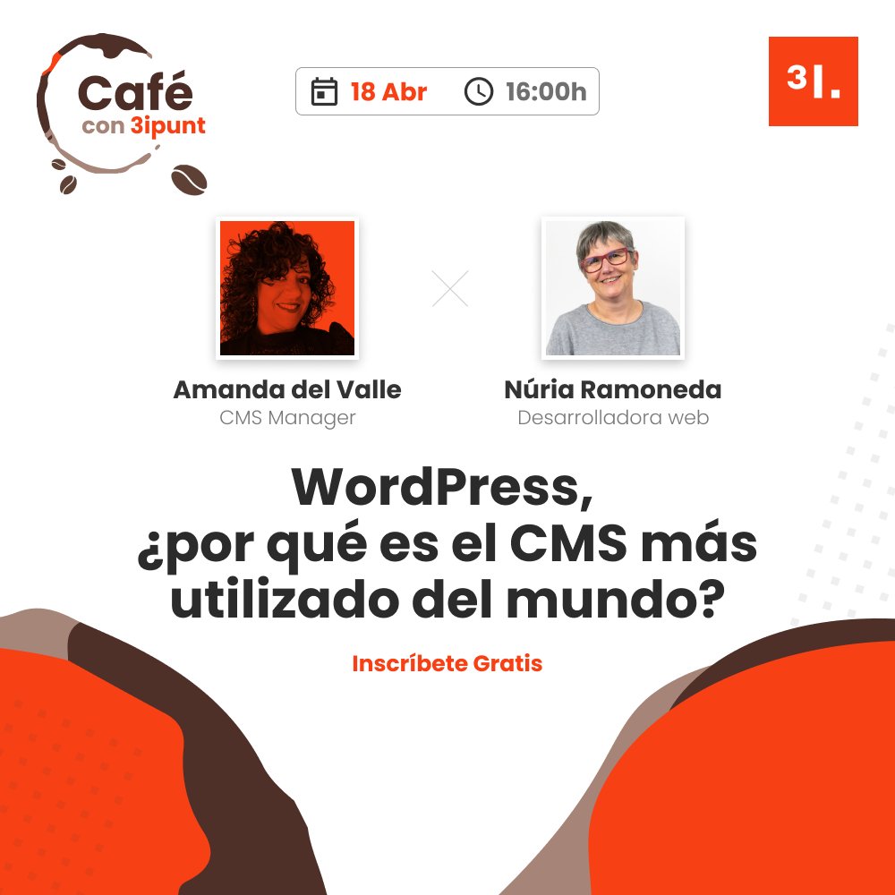 tresipunt's tweet photo. ☕😊 ¡Nosotras ya lo tenemos todo preparado para mañana! Recuerda que a las 16h @8mani3 y @nuriarai nos hablaran sobre #WordPress, sus plugins y Google Analytics, entre otros temas.

¿Te lo vas a perder?

👉 Inscríbete GRATIS: https://t.co/1Icsrp4WZb

#letselearntogether https://t.co/yt4CQelYAJ