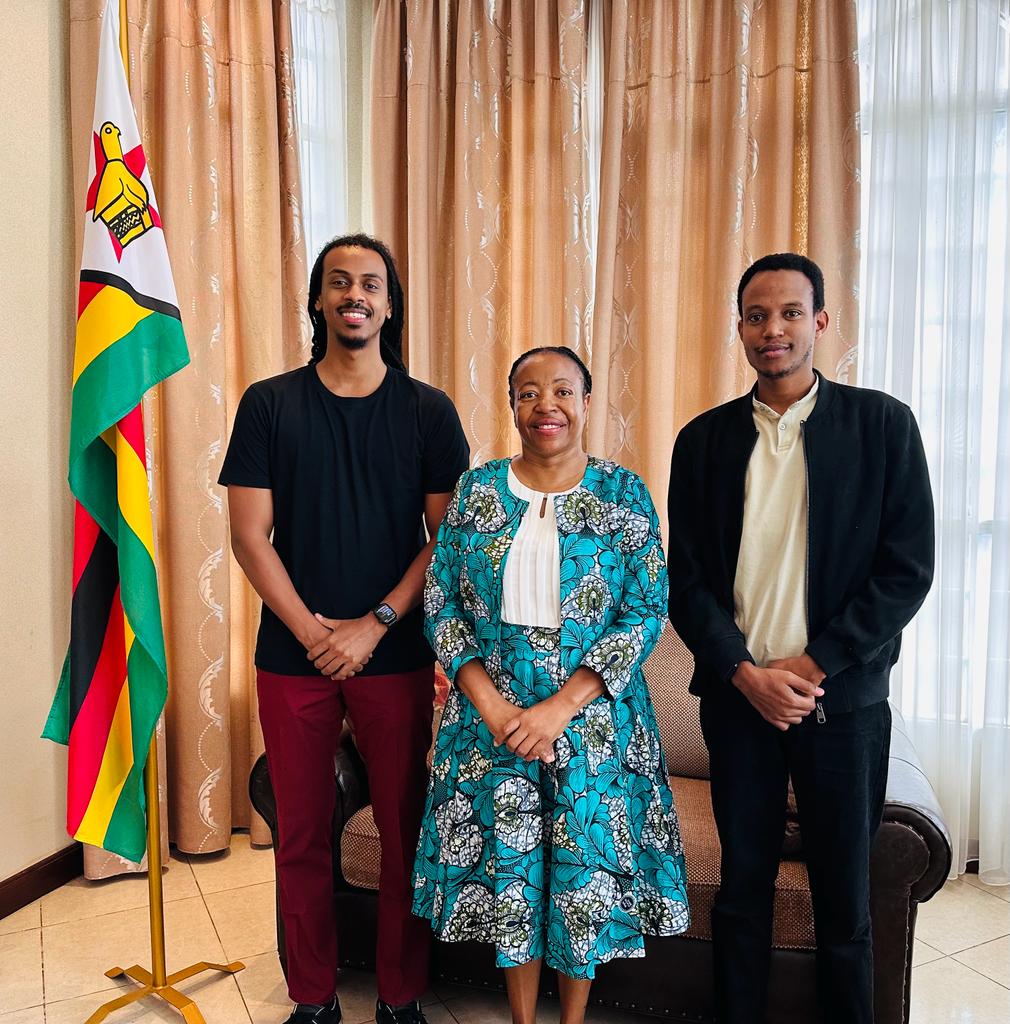 AmbProf_Charity's tweet photo. Had a wonderful morning with Michael Tesfay and Eric Kubwumuchunguzi of Bizcotap, about e-business cards.We just earned our carbon credits! Looking forward to their exhibition at Transform Africa Summit 2023, Victoria Falls next week! https://t.co/YgbPVoADcf