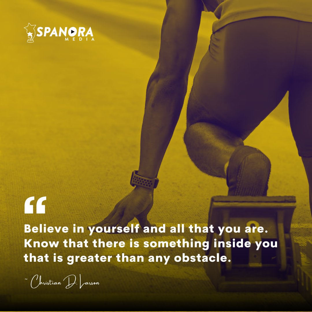 "You have the power to overcome any challenge. Happy Monday!" 

#SpanoraMedia #MondayMotivation
