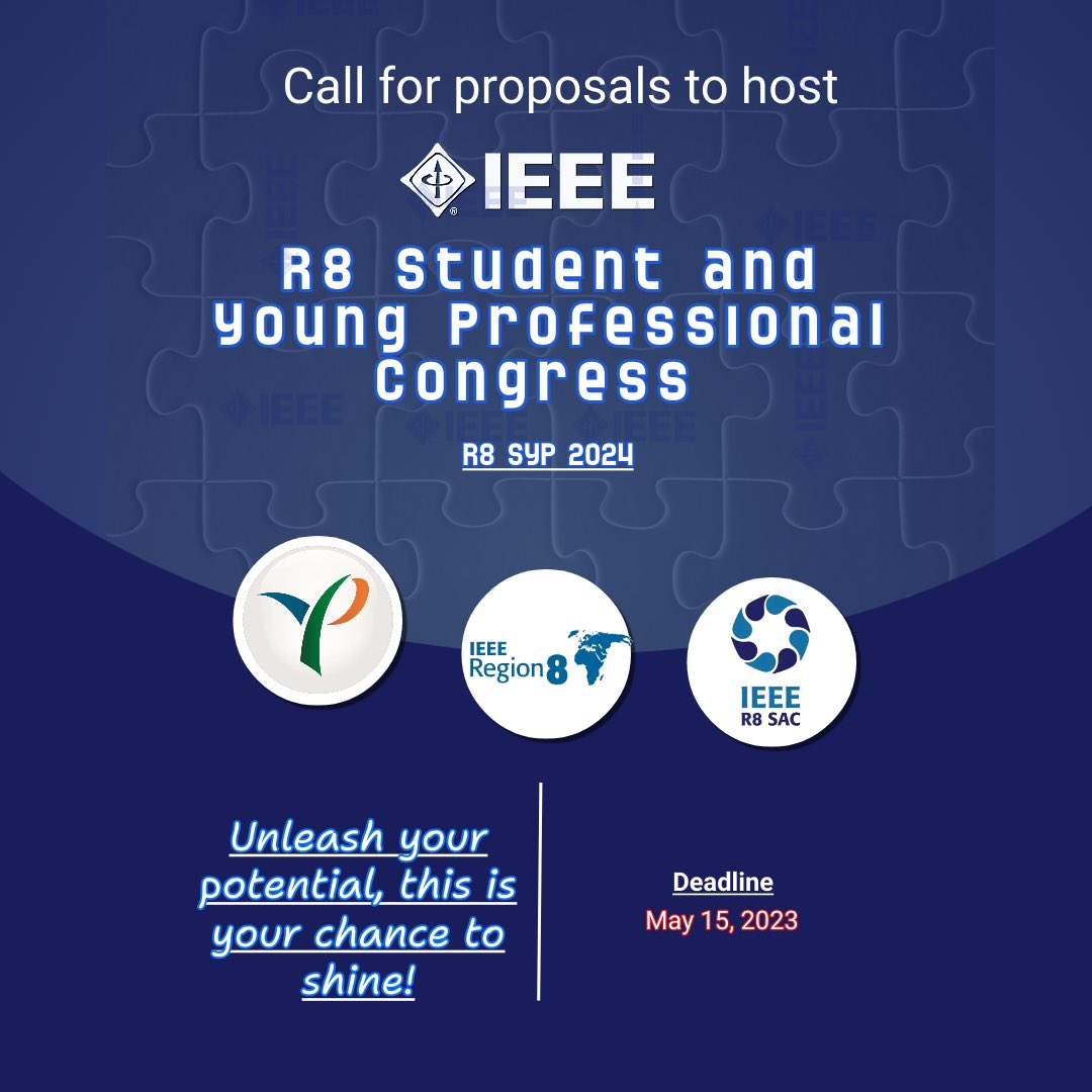 Are you ready to take on the challenge of hosting the most epic IEEE event for students and young professionals in Region 8  ?🤔🤔 #ieeer8 #ieeeyp #ieeer8syp
For more details follow this link 

ieeer8.org/news/call-for-…