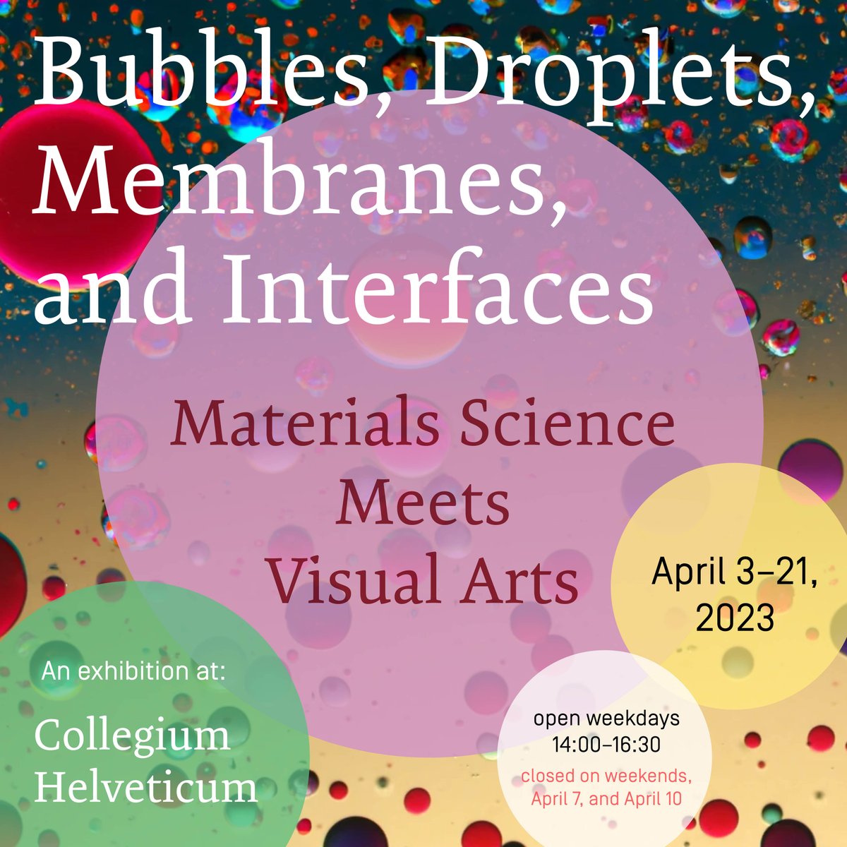 Only five days left: Exhibition at the Collegium, navigating the field between science communication, graphic design, and the visual arts.

collegium.ethz.ch/veranstaltunge…