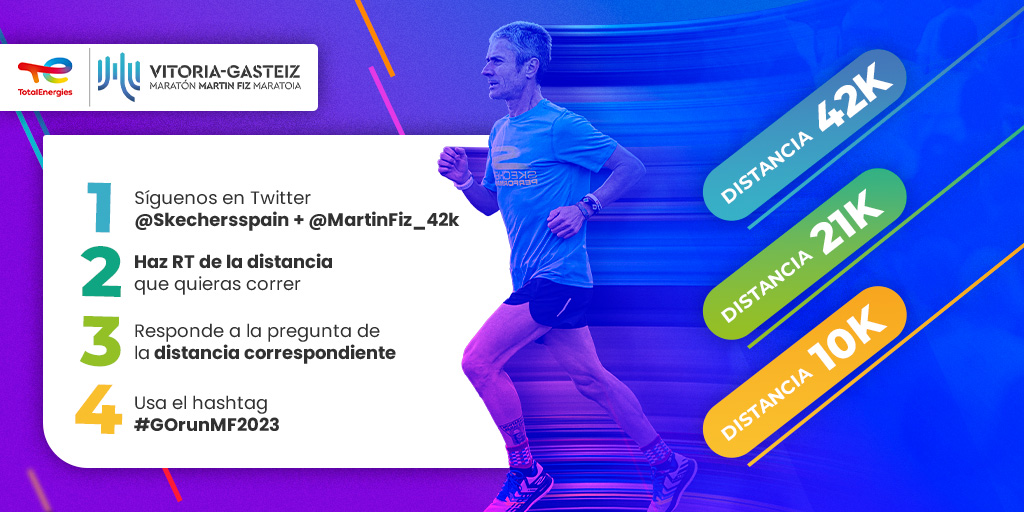 SkechersSpain's tweet photo. ¡SORTEO! 🥳 ¿Quieres ganar 1 dorsal para alguna de las distancias del maratón @MartinFiz_42k? 🏆Desde hoy hasta el 23.04 podrás participar siguiendo estas instrucciones 👇 
Comenzamos a publicar el primer concurso en 3 2 1 GO! 🏁 
#GOrunMF2023 
BBLL en bio https://t.co/N0VbVwunCc