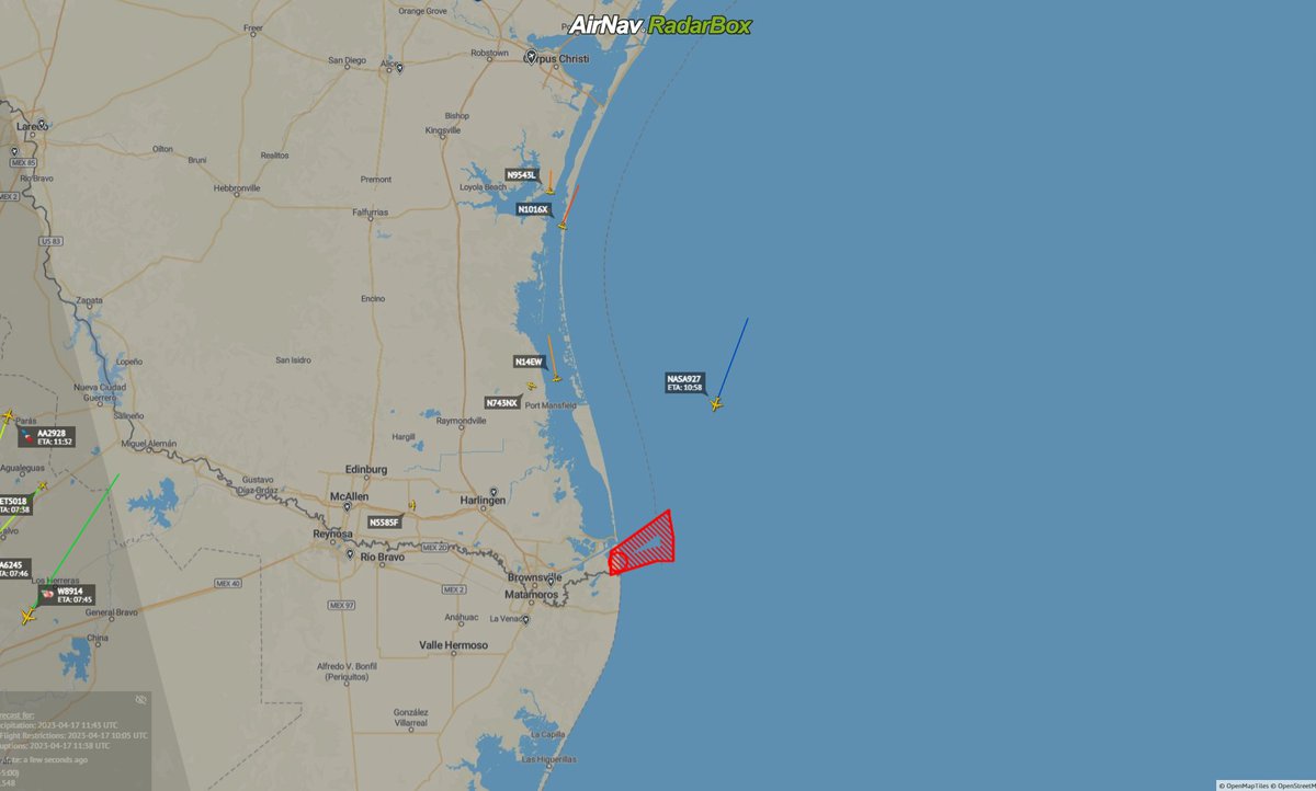AirNavRadar's tweet photo. TFR ISSUED for #SpaceX's #Starship launch from #BocaChica! π
Live map: https://t.co/q91fRT5fl8 π‘πΊοΈ
#StarshipLaunch #StarBase #Space