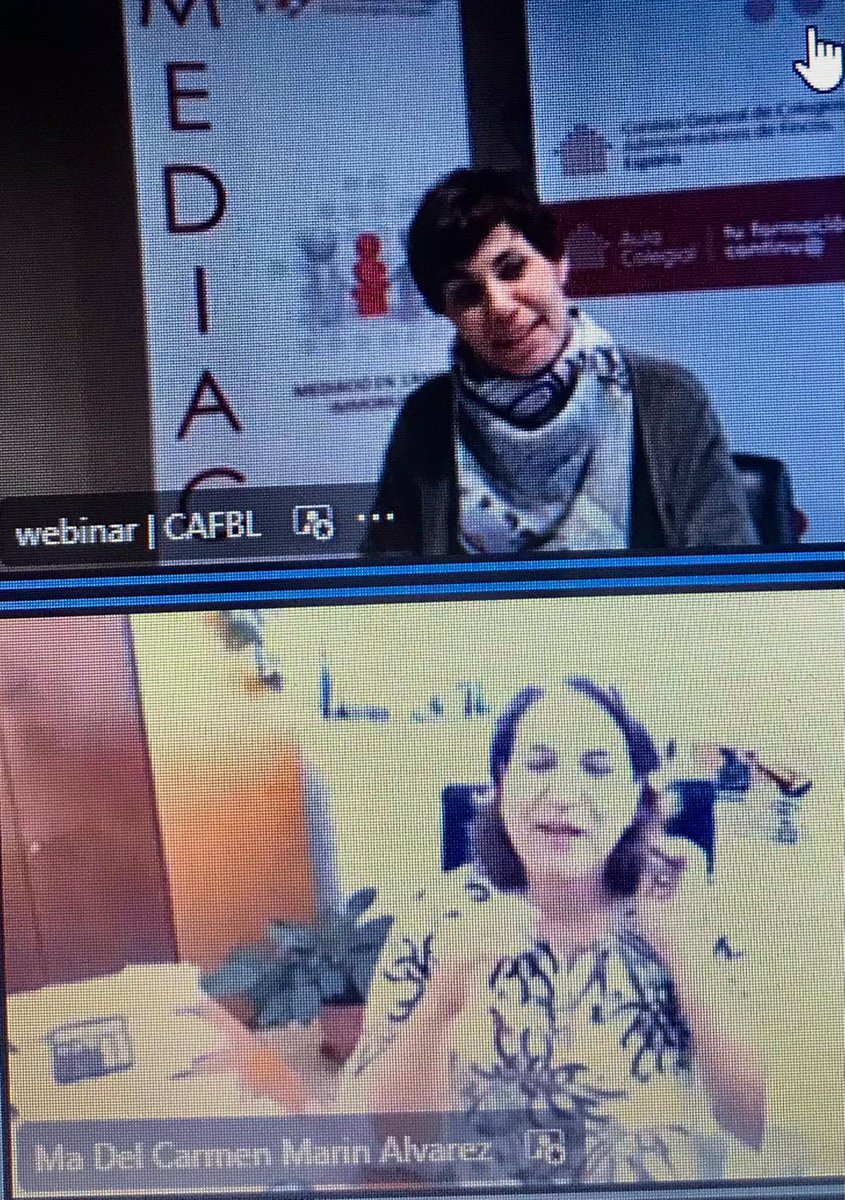El webinar de #mediació va ser tot un èxit! Vam tenir molts assistents connectats online i la lletrada de l'Administració de Justícia, la Sra. Carmen Marín va deixar clar que la mediació és una gran oportunitat com a #solució de #conflictes en el nostre àmbit professional.