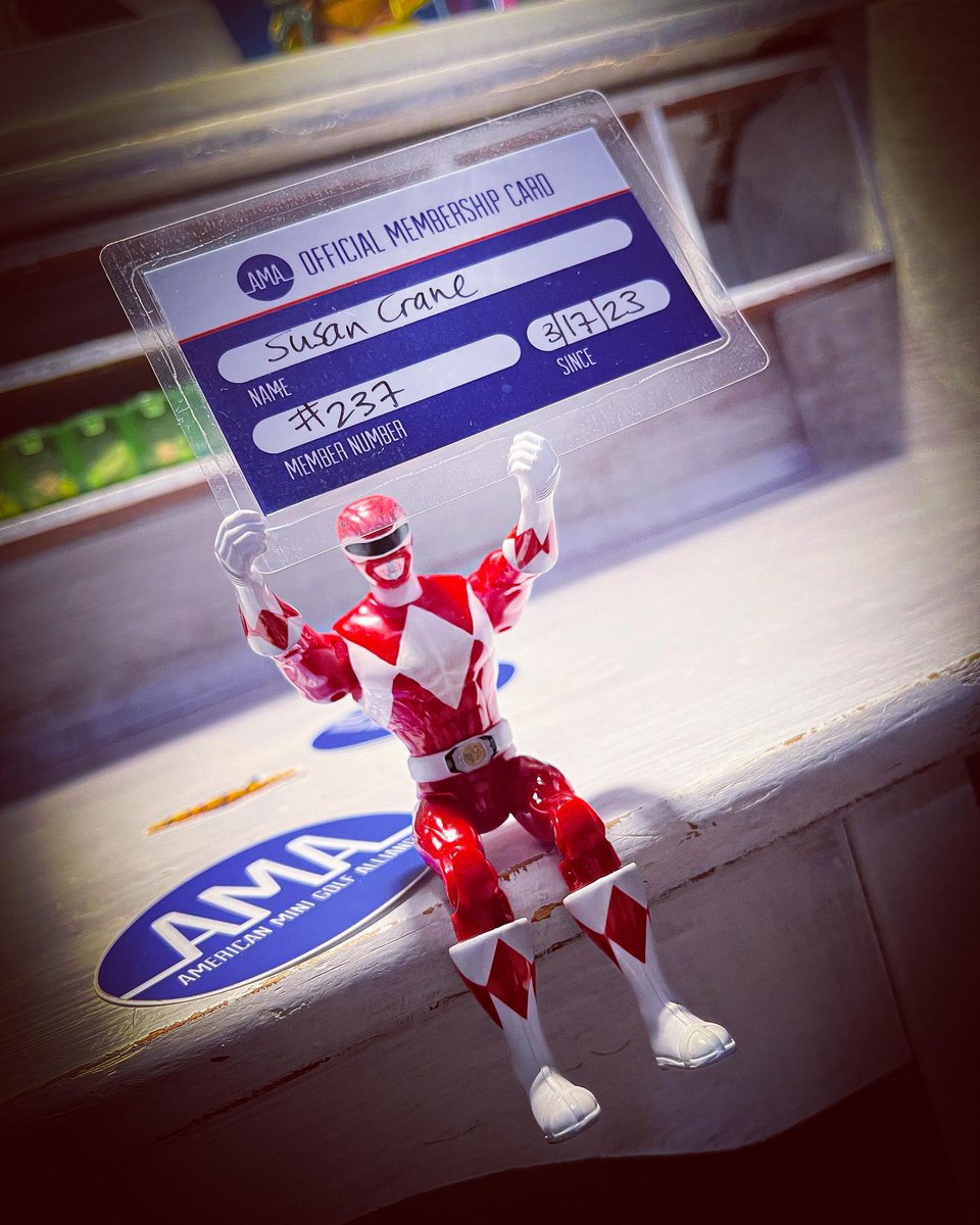 AMAMiniGolf's tweet image. AMA member Susan Crane from Tennessee got creative using the red ranger when sharing her new membership card. Welcome!

Become an AMA member today! amaminigolf.com/membership

#membermonday #minigolfmonday #minigolf #Golf