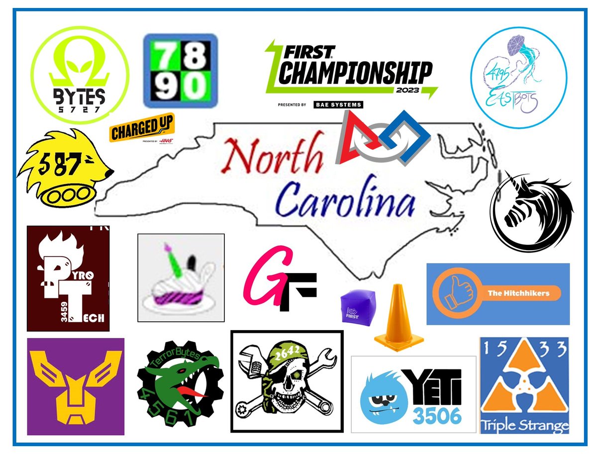 It's #FIRSTChamp week! Safe travels to all @FIRSTNC teams traveling to Houston. Best of luck to each & every one of you! Roto Raptors will be cheering for you! 
🦖📣👏🦖📣👏🦖📣👏
#FIRSTENERGIZE #CHARGEDUP #NCStrong #BreakALeg #GoodLuck @FRCTeams @FIRSTweets @firstlikeagirl