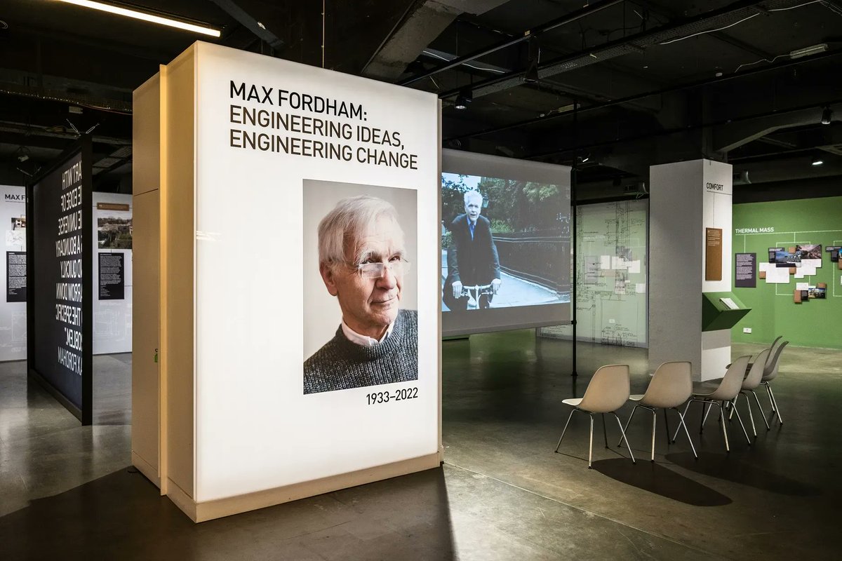 MaxFordhamLLP's tweet photo. It's your last chance to catch our exhibition celebrating the life and work of visionary engineer, Max Fordham - as featured in @wallpapermag's best architecture shows of the month.

Open, free of charge, at the @BuildingCentre until 19th April. 

https://t.co/mA4TQxoJbe https://t.co/Ibu88neXyQ