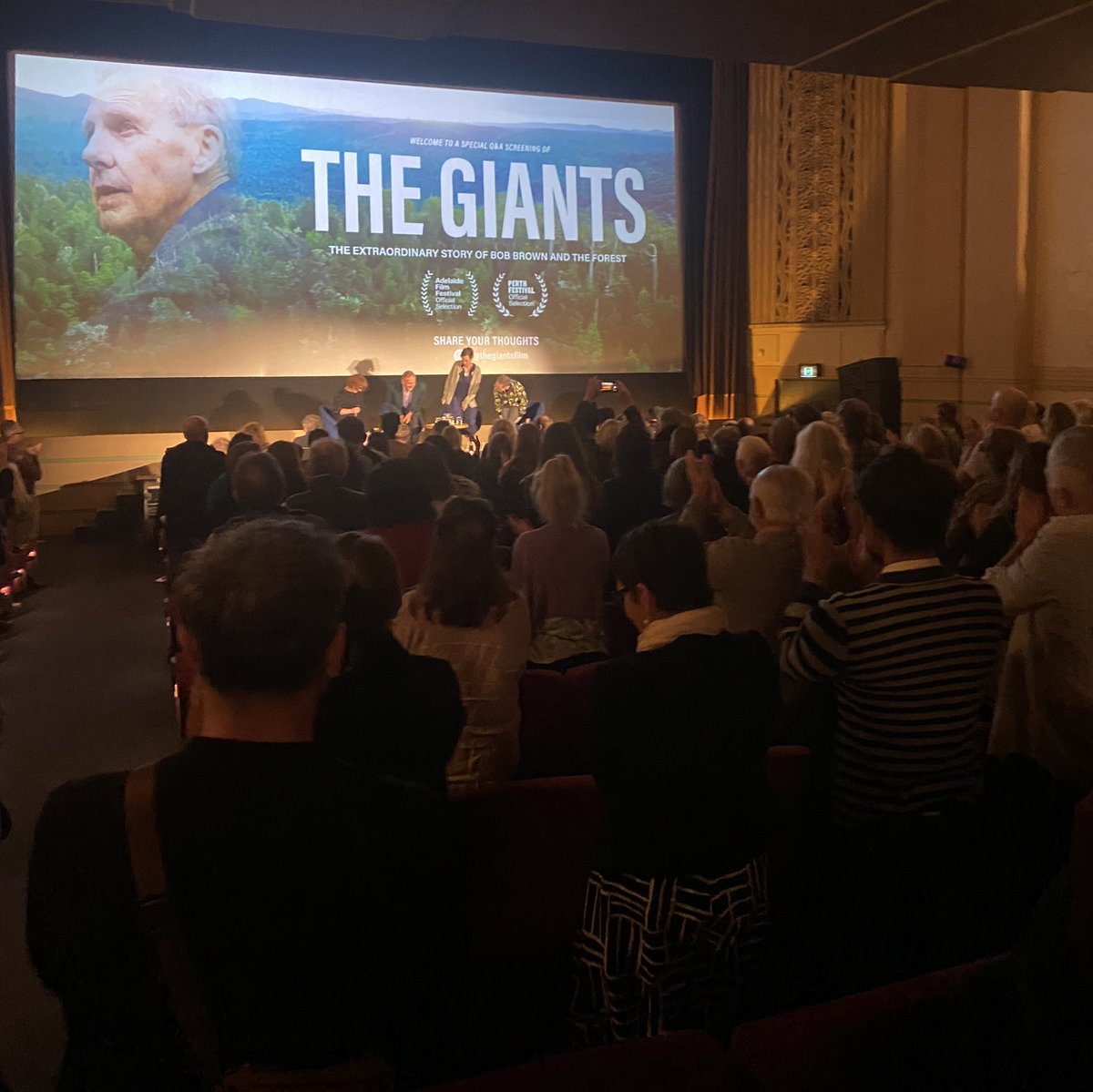 I hope this film will be a call to action. Bob Brown.

Standing ovation for The Giants at The Ritz in Randwick.

#WhatWillYouDo #TheGiantsFilm #EndNativeForestLogging