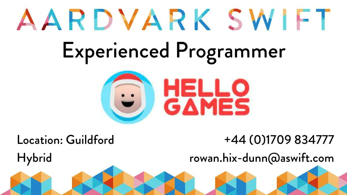 Attention all experienced programmers! 🎮👨‍💻 

Join a self-funded, self-published, and independent studio that values creativity, innovation, and inclusivity in the workplace. Apply today!

#VideoGames #GameDevelopment #SoftwareEngineering #GuildfordJobs