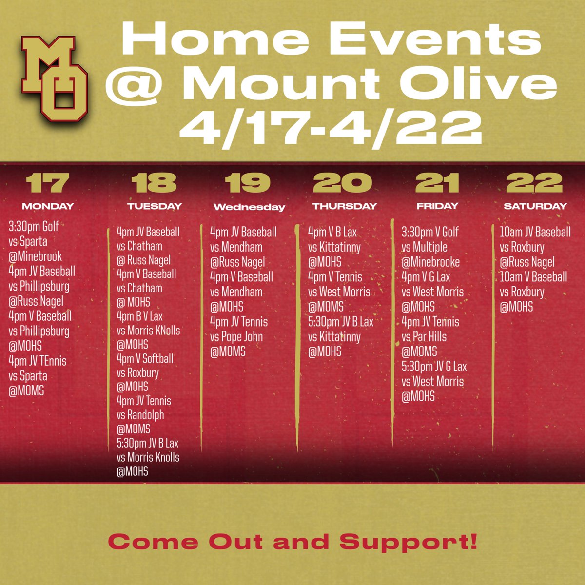 Mount Olive Marauders Athletics on Twitter "Take a look at this week's