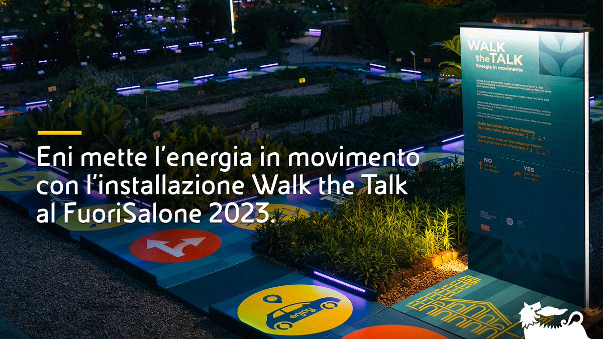 L’installazione, progettata da Italo Rota e @crassociati per Eni, accompagna i visitatori attraverso un grande gioco alla scoperta dell’energia e delle nuove soluzioni di mobilità. Dal 17 al 26 aprile. bit.ly/3MOb7Lm #FuoriSalone #mobilitàsostenibile