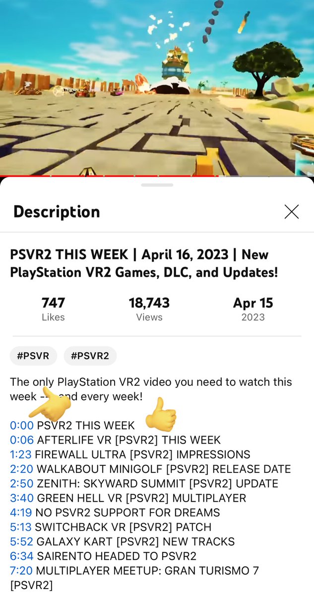 One thing I have to give PSVR2 Without Parole credit for is that they always time stamp their topics so you can go straight to the news you want to see!! @MylesDyer 🙌🏽  #PSVR2 #WithoutParole
