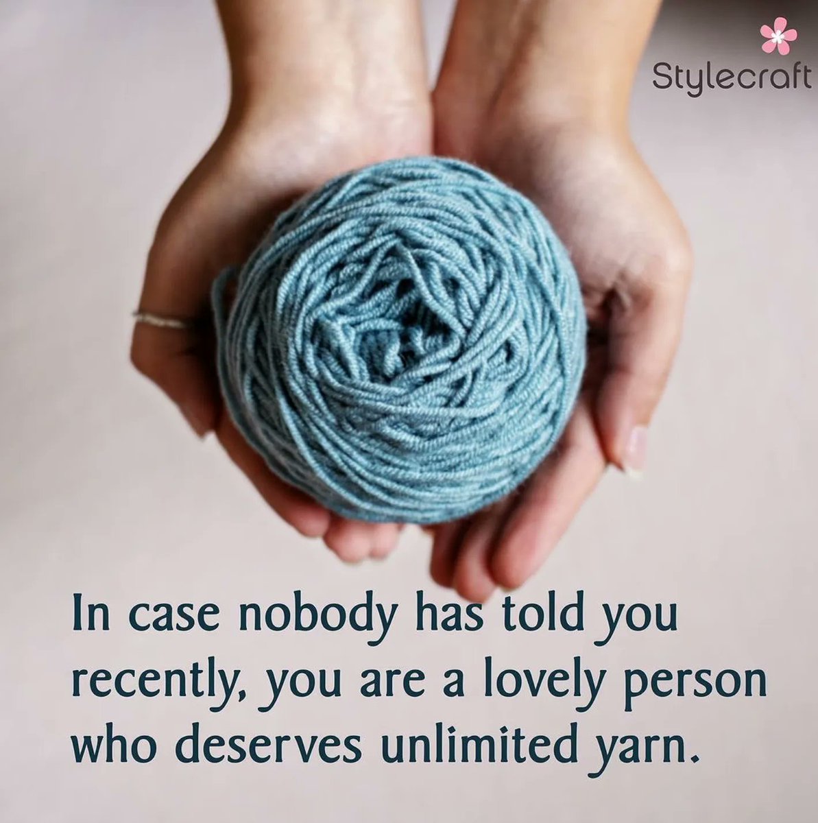 To all of you in need of some yarn love.

Image source: Stylecraft
#KnittingMemeMonday #KnittingMemes