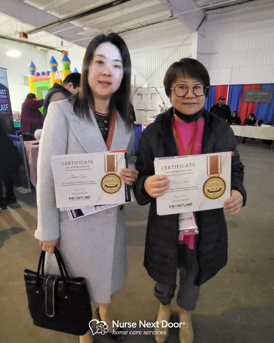 Last week, our RPN, Anne Choi, and PSW, May Chow, were honoured as Caregiver Heroes at the FCC event. 

Help us congratulate them in the comments. 👏

#NurseNextDoor #NurseNextDoorMarkham #CaregiverHeroes