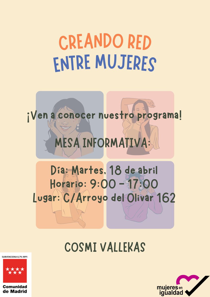 CentroCOSMI's tweet photo. Mañana tenemos una cita para conocernos en Puente de Vallecas #CosmiVallekas @comunidadmadrid 

¡Acércate a vernos! https://t.co/imPhLSAThd