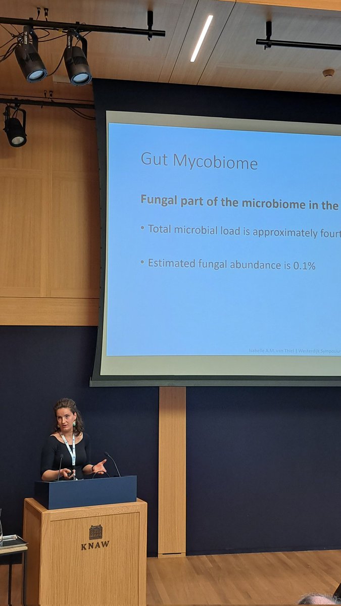Isabelle van Thiel (Tytgat Institute) giving her presentation on Fungal feelings: the gut fungal composition and inter-individual strain variation of Candida albicans in intestinal diseases. <a href="/_Westerdijk_/">Westerdijk Institute</a> <a href="/iamvanthiel/">Isabelle van Thiel, PhD</a> #fungalevolution