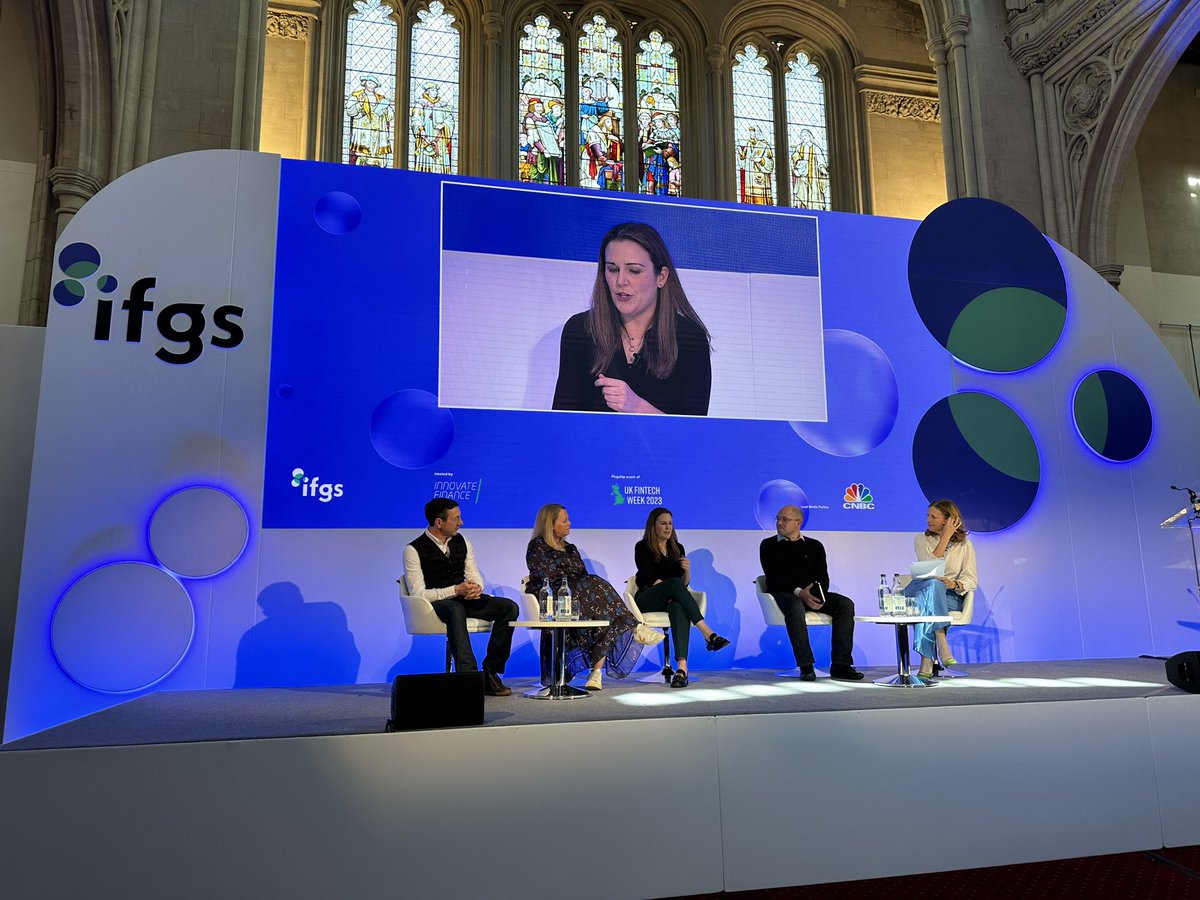 Are we measuring what matters? That‘s the key question in finance and #ESG. Brilliant panel with Graham Cressey <a href="/Cresseyg/">graham cressey</a> <a href="/Accenture/">Accenture</a> and head of the <a href="/FinTechLabLDN/">FinTech Innovation Lab London</a> and key green fintech leaders at <a href="/cogohq/">Cogo</a> <a href="/Vested_finance/">Vested</a> and <a href="/TheDataCity/">The Data City</a> about #fintechforGood ! #ifgs2023