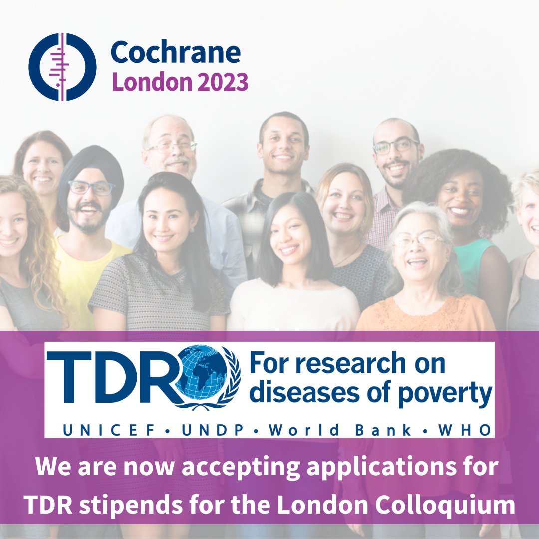 McMasterForum's tweet photo. .@TDRnews is supporting participation at the Cochrane Colloquium in London 2023 for evidence-informed policy practitioners working in low- and middle income countries. Check out the details of how to apply https://t.co/IZ6m6opuEZ #CochraneLondon #LMICs https://t.co/rkPoCglQiy