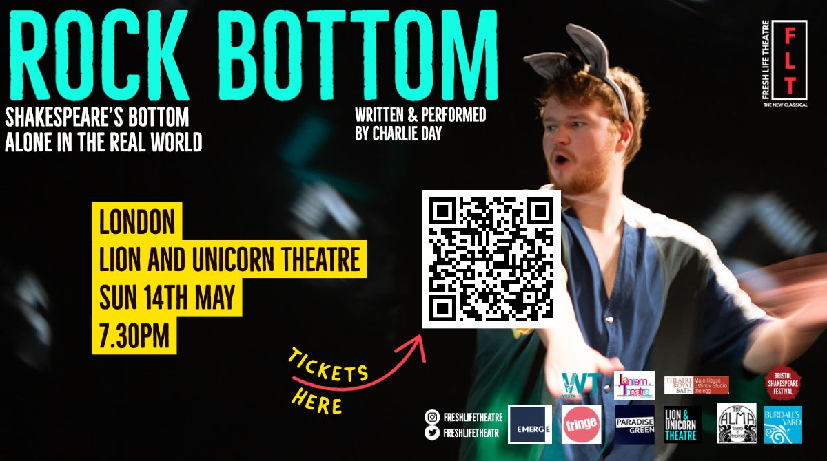 freshlifetheatr's tweet image. Everyone: When can I see Rock Bottom next Charlie? Do I have to fly to New York?
Me: Nope...

 🎭 Lion and Unicorn Theatre, #London 
📅 Sun 14th May, 7.30pm 
🎟 app.lineupnow.com/event/rock-bot…