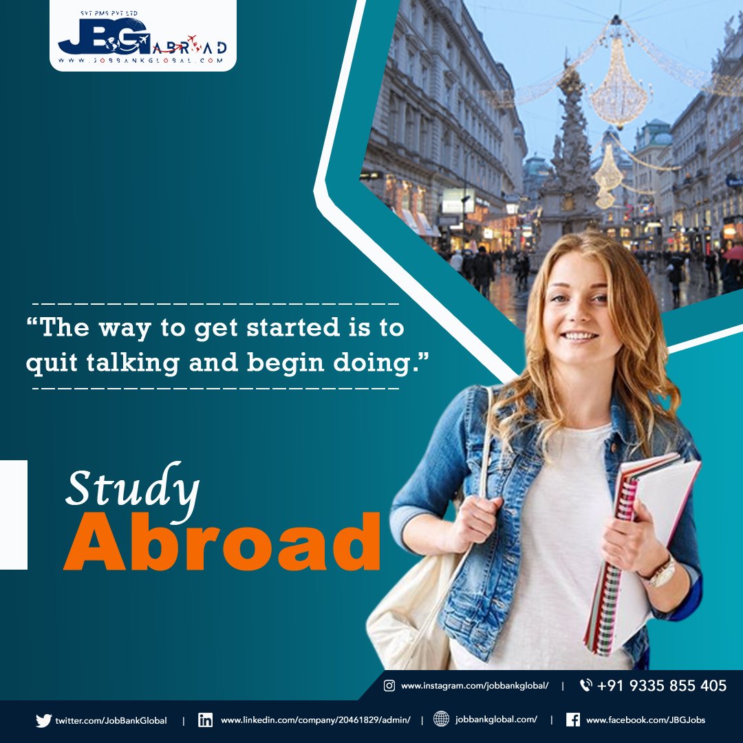 JobBankGlobal's tweet image. “The way to get started is to quit talking and begin doing.”

#ieltspreparation #toefl #visaaustralia #covid #melbourne #sydney #abroad #usa #abroadeducation #english #canadastudyvisa #studyinmelbourne #migratetoaustralia #JBG #JobBankGlobal #JGBMBBSAbroad #jbgabroad