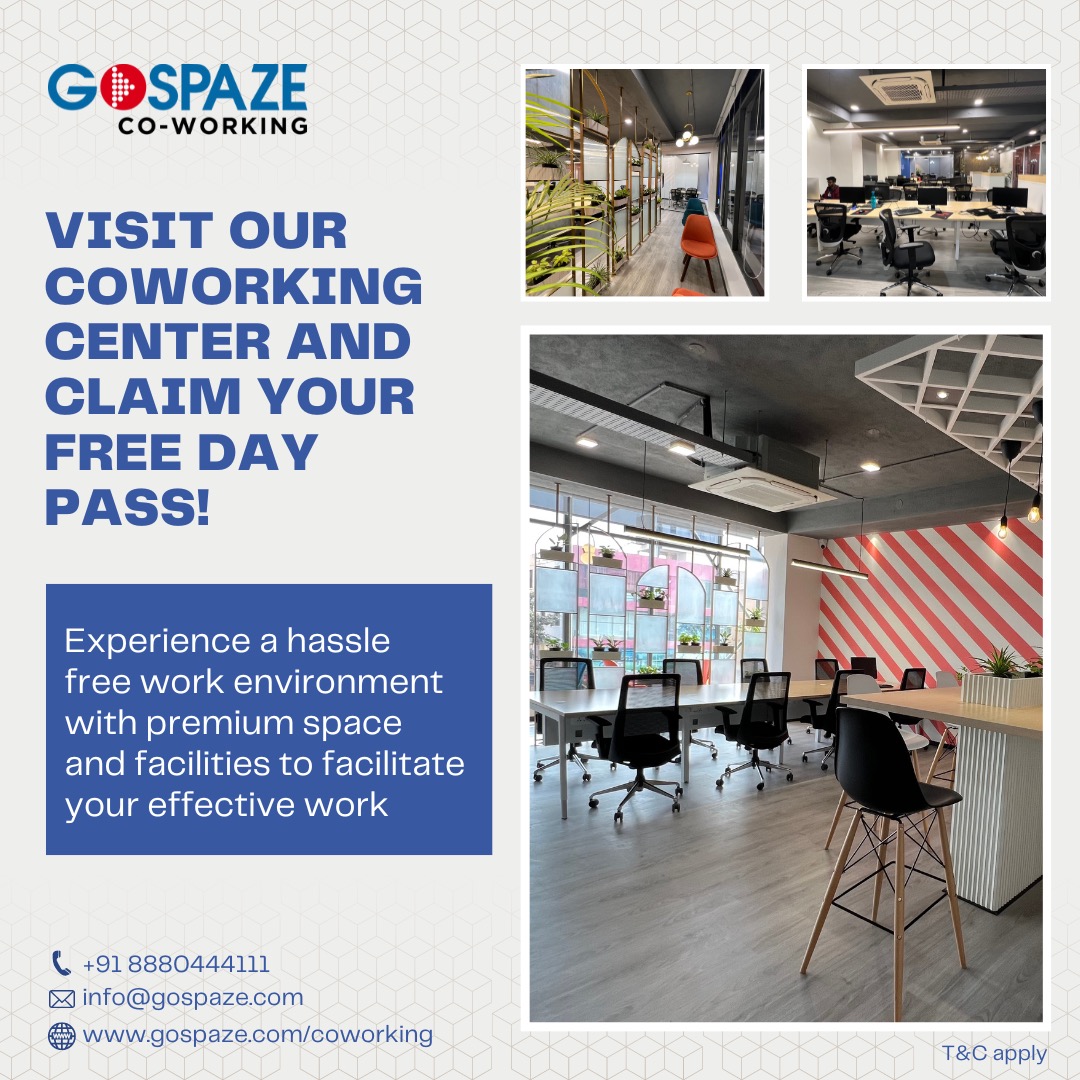 GoSpazeGo's tweet photo. Looking for a change of scenery or a productive workspace? With comfortable seating, high-speed internet and a welcoming community, our space is perfect for working, networking, and growing your business. Claim your pass today!
#GospazeCoworking #Gospaze #Entrepreneurship https://t.co/X0XtVEjy0J
