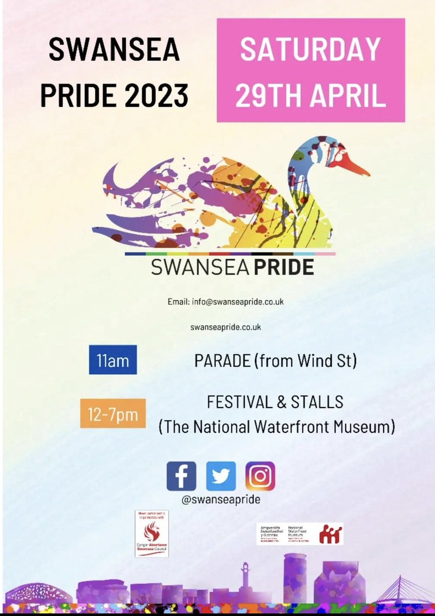 We will be supporting individuals to attend Swansea Pride. To aid you with talking to information stalls, shop or find what you're looking for & help you with getting ready if you are not able to at home - You will have a group of friends to spend the day with!
#SWANSEA #pride