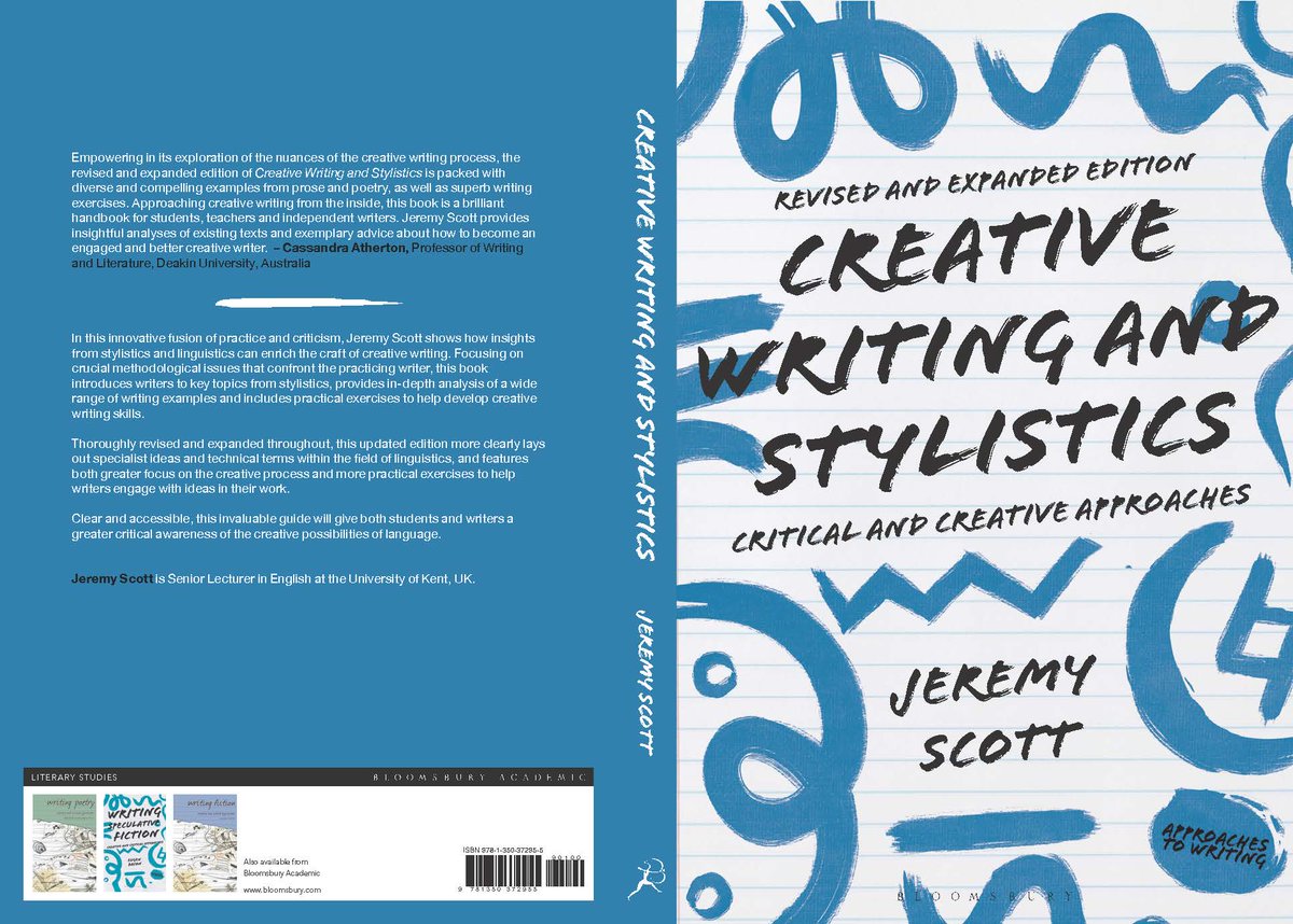 Very pleased to be able to share the cover image for the forthcoming fully revised and expanded edition of 'Creative Writing and Stylistics'. On the shelves soon. Thanks to the production team @BloomsburyBooks for all their hard work. #CreativeStyle @ArtsHumsUniKent