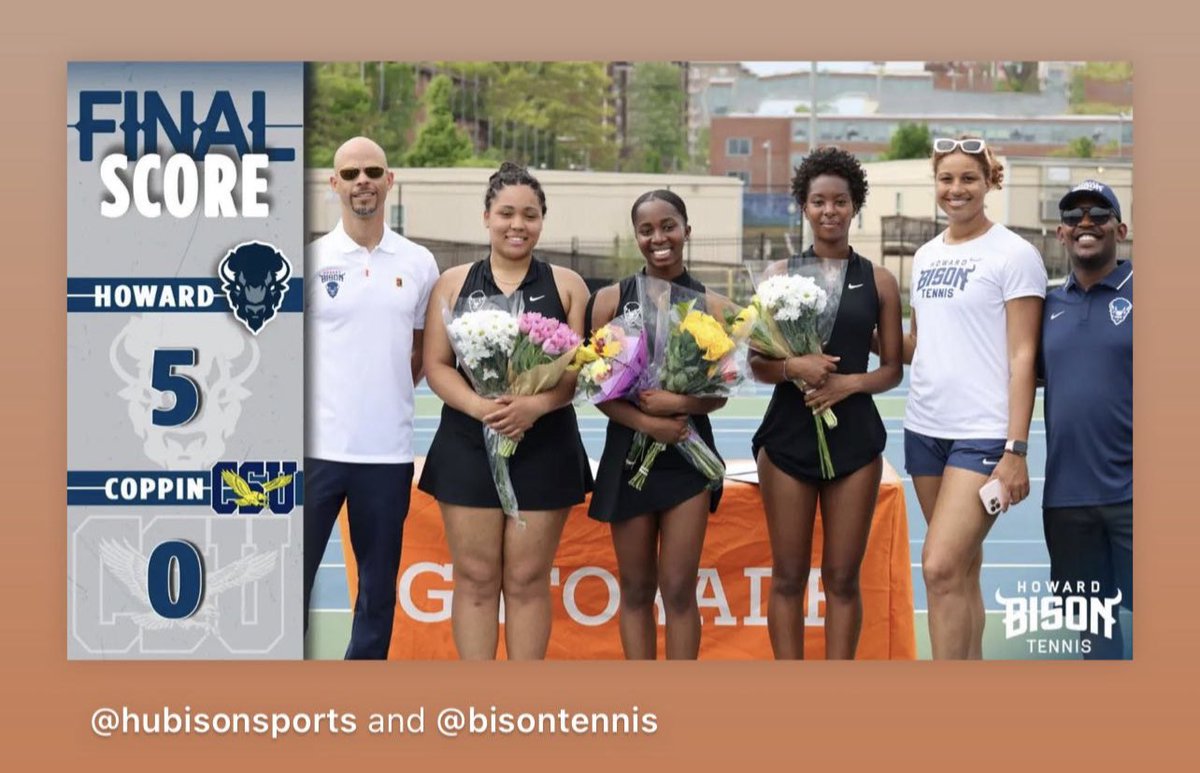Senior Day sweep 🧹🧹🧹for Howard U Women’s Tennis. Glad I got to see my sister play in one her last collegiate 🎾🎾🎾matches.