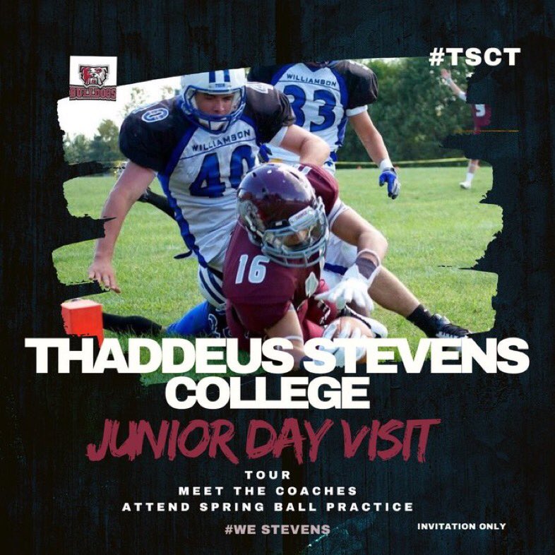 Excited to be at @ThaddeusStevens for a junior day! @Darealcoachtrap @TSCTFootball