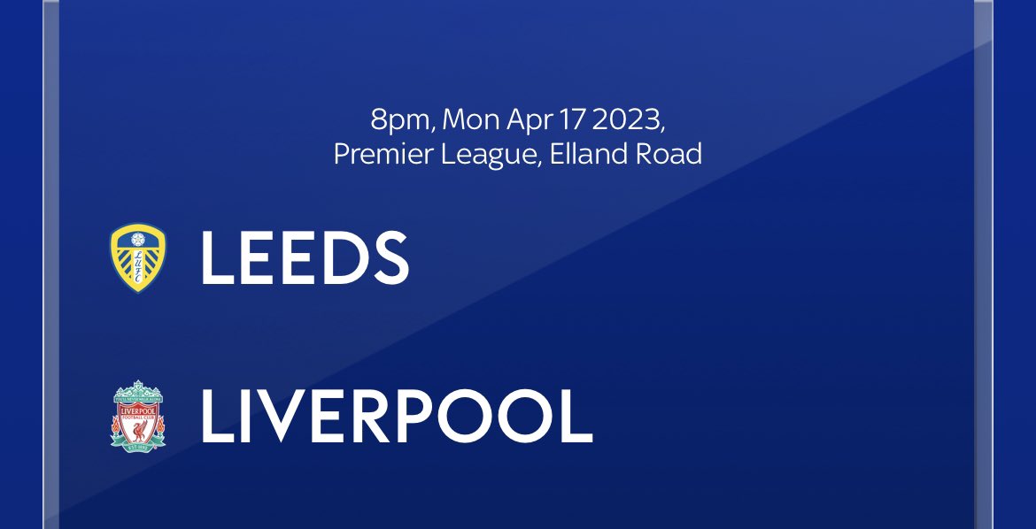 ⚽️ 𝗠𝗼𝗻𝗱𝗮𝘆 𝗡𝗶𝗴𝗵𝘁 𝗙𝗼𝗼𝘁𝗯𝗮𝗹𝗹 ⚽️

We open today at 4.30pm. We will be showing Leeds Utd v Liverpool - 8.00pm
