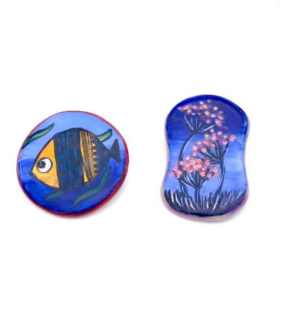 Zen Cat Pottery on Twitter "Hand Painted Ceramic Brooch, via