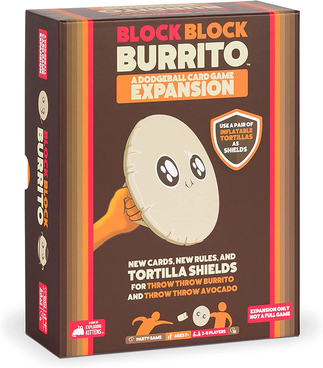 INTOUCH_RUGBY's tweet photo. Block Block Burrito – Throw Throw Burrito Game Expansion – ... Exploding Kittens ... now live @ https://t.co/mfuNWdJEhw ! #exploding #kittens #blockblock #burrito #ad #game #spring https://t.co/jFo6iST5RX